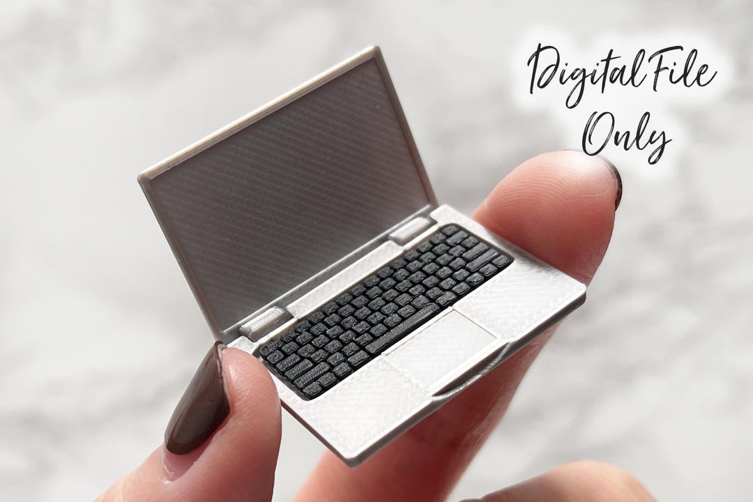 1/12 Scale Miniature Laptop - Digital STL File - Etsy