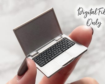 1/12 Scale Miniature Laptop - Digital STL File