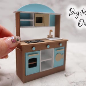 Miniatuur keukenspeelgoed op schaal 1/12 - digitaal bestand