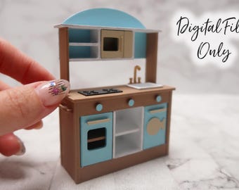 1/12 Scale Miniature Play Kitchen Toy - Digital File