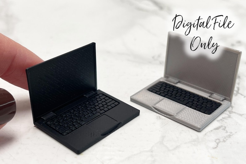 1/12 Scale Miniature Laptop - Digital STL File - Etsy