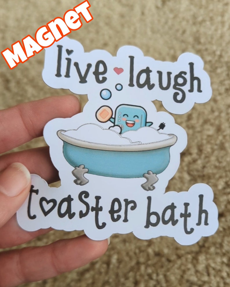 Live Laugh Toaster Bath Vinyl Sticker or Etsy