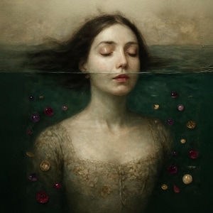 Head Above Water - Mint Decoupage Paper