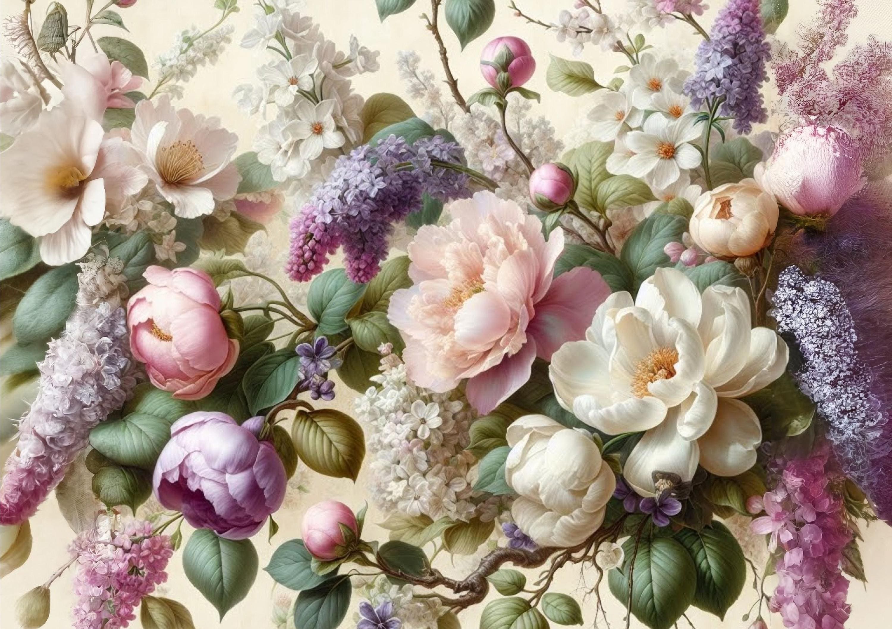 Spring Se Rende Spring Serenade - Mint Decoupage Paper - Etsy