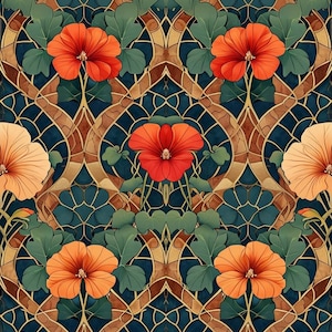 Glasblüten auf Mint Decoupage Papier