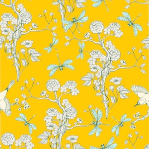 Gele Chinoiserie - Mint vloeipapier