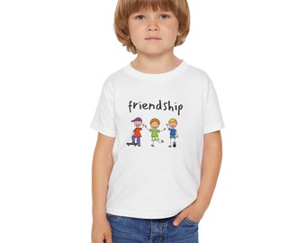 Motivational First day at school Friendship Print - Elevate Toddler Style with Eco-Friendly Comfort in the Heavy Cotton™ Tee