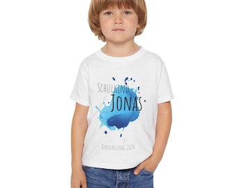 Schulkind Print - Personalisierter Name -  Kleinkindstil mit umweltfreundlichem Komfort im Heavy Cotton™ T-Shirt