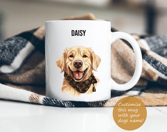 Custom Golden Retriever Mug Personalized Pet Coffee Cup Dog Lover Gift Customizable Pet Mug Custom Pet Portrait Doodle Dog Gift Custom Pet