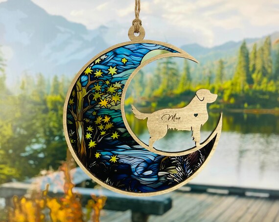 New! Personalized Dog Memorial Suncatcher, Custom Dog Breed With Name And Date Suncatcher, Pet Memorial Gift, Cat Memorial, Pet Loss Gift