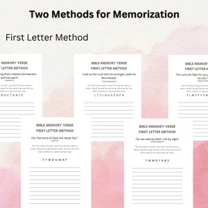 Bible Verse Memorization Worksheet, Scripture Memory Printable ...