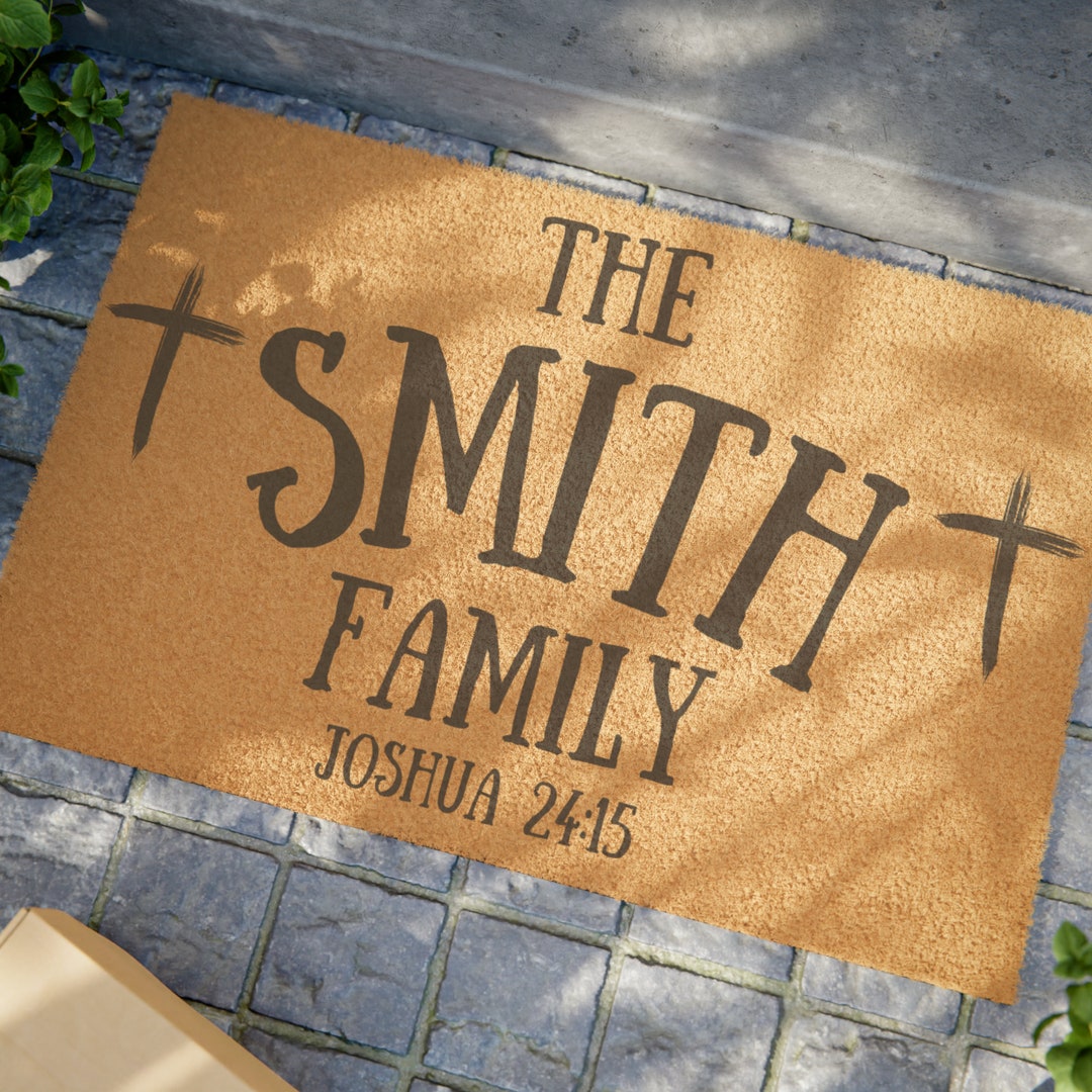 Custom Bible Verse Doormat Christian Gift Etsy