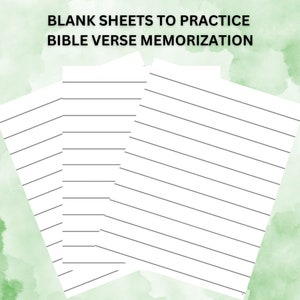 Bible Verse Memorization Worksheets Memorize Scripture Fill in the ...