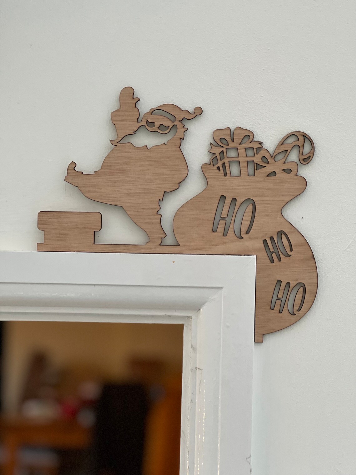 Christmas Wooden Door Frame Decoration, Xmas Decor - Etsy