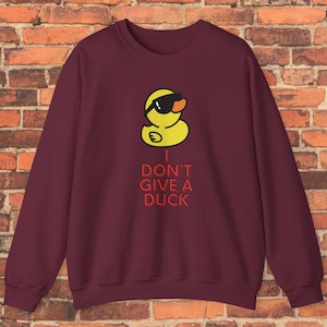 Funny Duck Sweatshirt: Attitude Graphic Crewneck