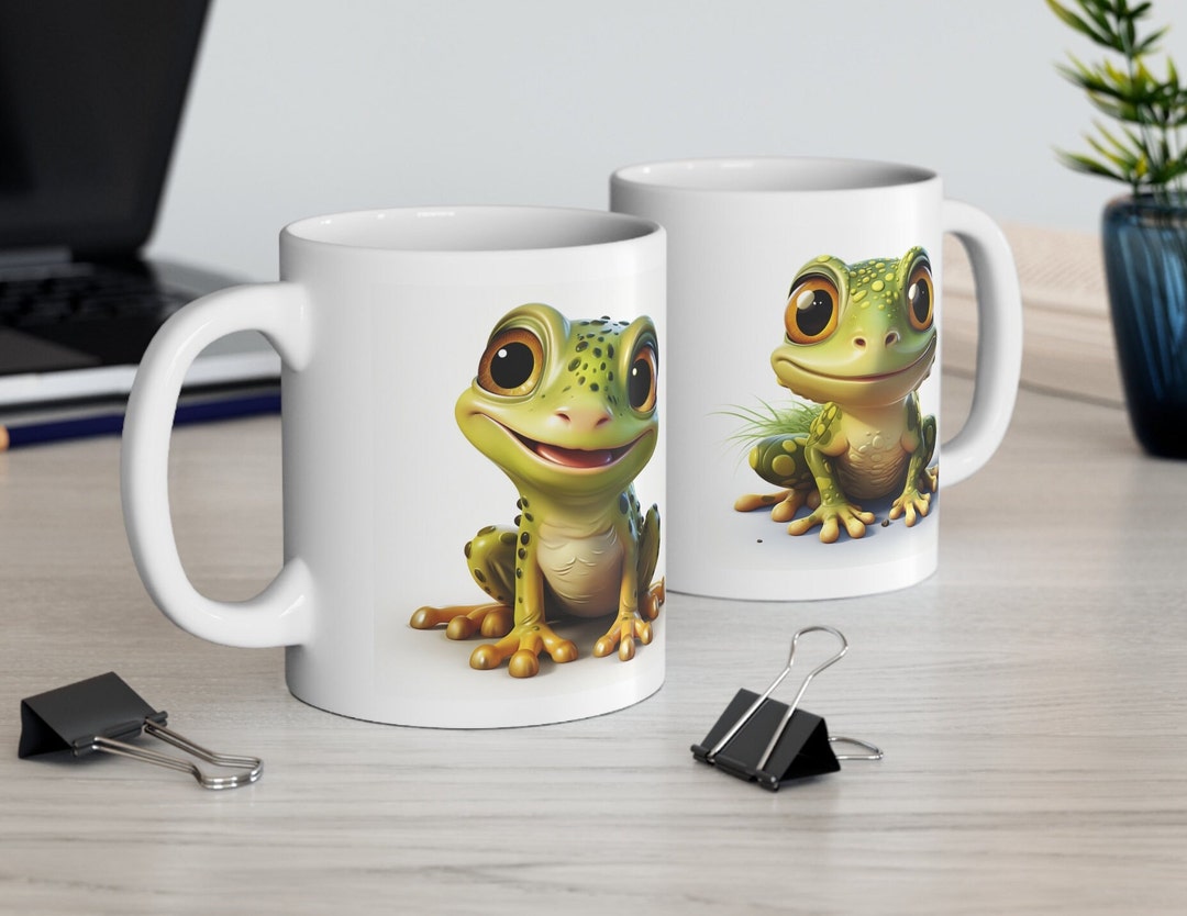 Cute Frogs Mug Ceramic Mug 11oz Frog Mug Frog Lover Gift Etsy