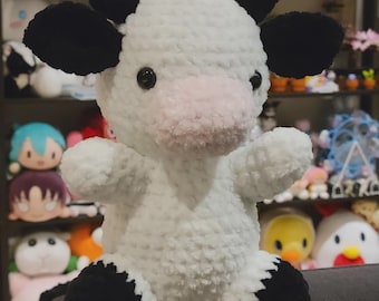 Handmade Crochet Cow Calf Plush Stuffed Animal