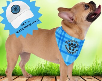 Mascota Bandana (Azul) "Pawsonal" Asistente Perro Bandana Perro regalo Gato Regalo Perro Mamá Dot Padre Perro regalo de cumpleaños perro accesorio Divertido regalo Bandana