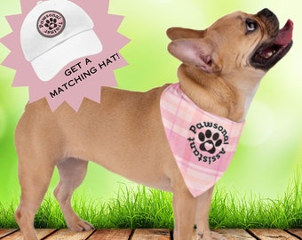 Bandana para mascotas (rosa) "Pawsonal" Asistente para perro Bandana Regalo para perro Regalo para gato Perro Mamá Punto Padre Perro Regalo de cumpleaños Accesorio para perro Regalo divertido Bandana