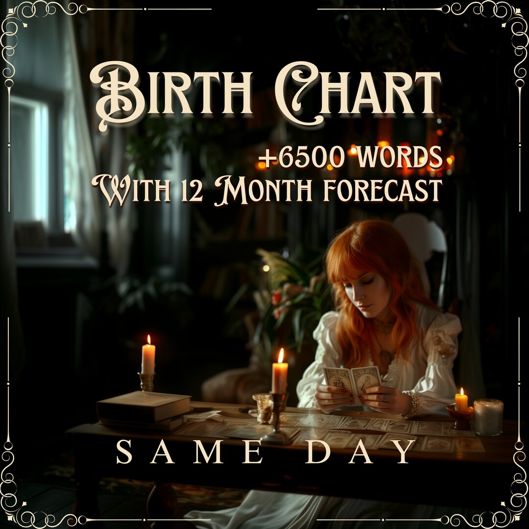 Birt Chart Reading, Indepth Birth Chart , Detailed 12month Forecast