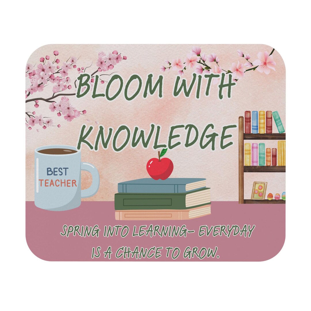 Blooming Knowledge Spring Mousepad - Etsy