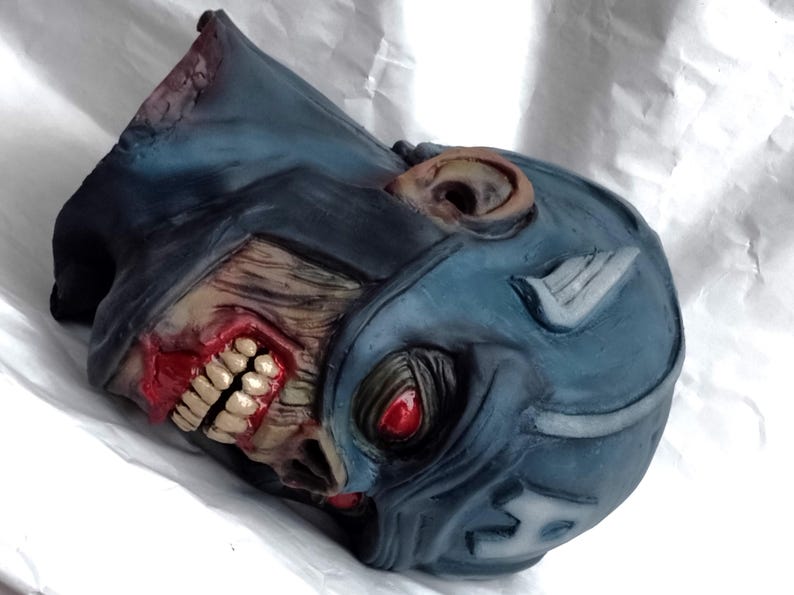 Handmade Zombie Captain America Latex Mask, Avengers Cosplay image 6