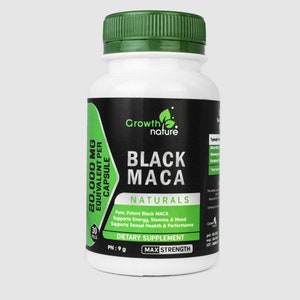 BLACK MACA Natural 30 Capsules Growth Nature