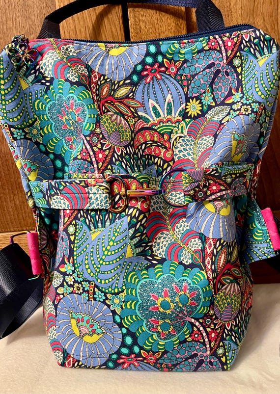 Floral backpack beautiful light blue and pink pastel flowered backpack dbfee719081883ec12df640a9225f2  main image 4