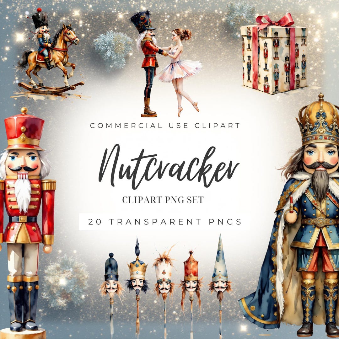 Nutcracker Clipart PNG, Christmas Digital Clip Art Set, Etsy Seller ...