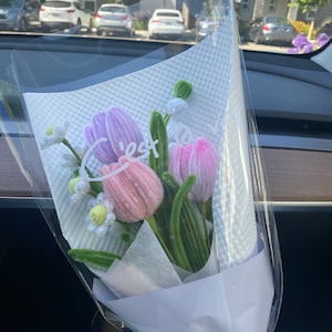 Handmade pipe cleaner flowers | tulips | daisy | Lily of the Valley