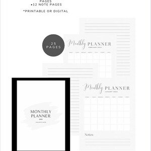Printable/Digital 2024 Monthly Planner