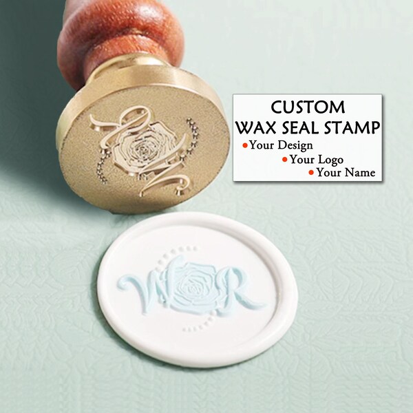 Wax Seal Stamp Personalized, Custom Any Logo, Wax Seals, Custom Logo Wax Seal Stamp Kit For Wedding Invitation, Wedding Wax Seal Kit