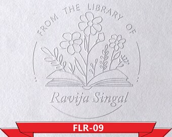 Book Embosser, Personalized Book Stamp, From The Library Of Library Embosser,  Custom Stamp, This Book Belongs to Ex Libris, Book Lover Gift