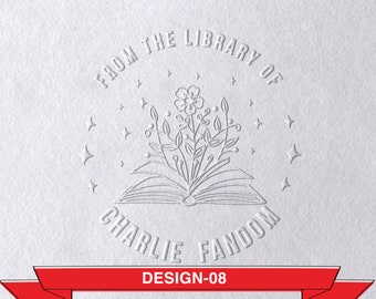 Book Embosser Personalized • From the Library of book stamp •  Custom Book Embosser • Library Embosser • Ex Libris stamp • Book Lover Gift