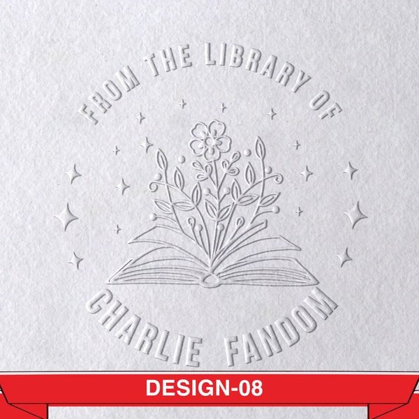 Book Embosser Personalized • From the Library of book stamp •  Custom Book Embosser • Library Embosser • Ex Libris stamp • Book Lover Gift