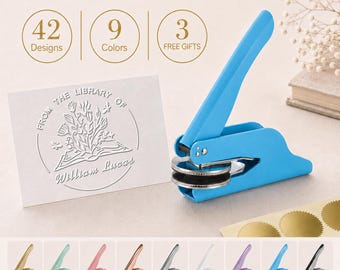 Book Embosser Personalized, Book Stamp, From the Library of Book Embosser, Library Embosser, Belongs to Ex Libris Book Lover Gift