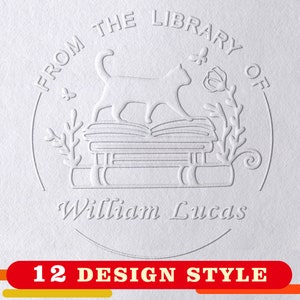 Buchdrucker Personalisiert, Benutzerdefiniert Aus der Bibliothek des Buches Stempel, Bibliothek Prägestempel, Ex Libris Buchstempel, Geschenk für Buchliebhaber