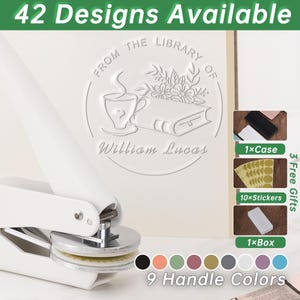 Book Embosser Personalized, Custom From The Library Of Book Embosser, Book Stamp, Library Embosser, Ex Libris Book Lover Gift