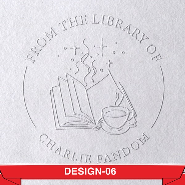 Personalized From the Library of Book Embosser, Custom Book Stamp, library embosser, Ex Libris Book Lover Gift