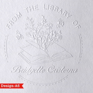 Book Embosser Personalized , Custom From the Library of Book Stamp, Library Embosser, Ex Libris Book Stamp, Great Book Lover Gift