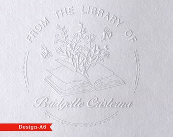 Book Embosser Personalized , Custom From the Library of Book Stamp, Library Embosser, Ex Libris Book Stamp, Great Book Lover Gift