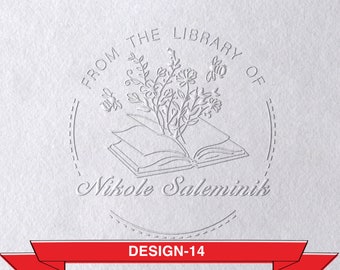 Book Embosser Personalized, Book Stamp, From the Library of Book Embosser, Library Embosser, Belongs to Ex Libris Book Lover Gift