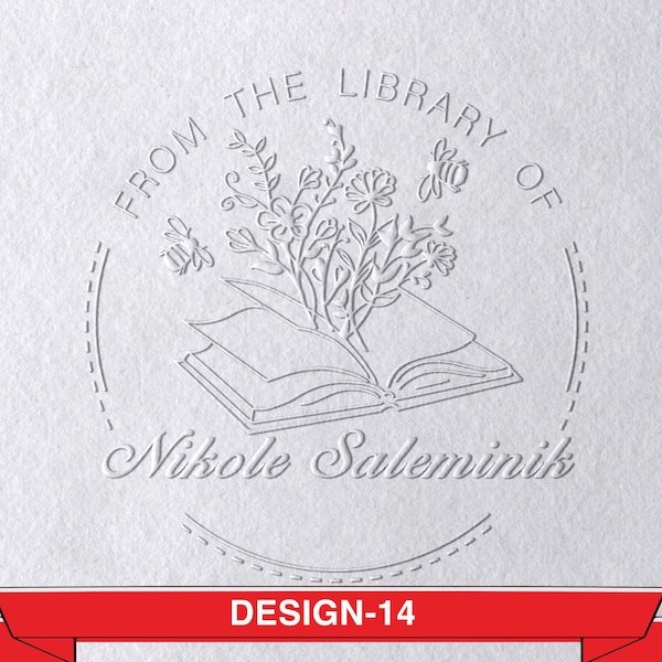 Book Embosser Personalized, Book Stamp, From the Library of Book Embosser, Library Embosser, Belongs to Ex Libris Book Lover Gift