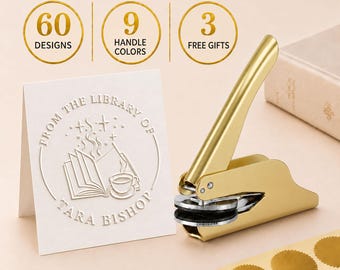 Personalized Book Embosser, Custom From the Library of Book Stamp, Library Embosser, Ex Libris Book Stamp, Great Book Lover Gift