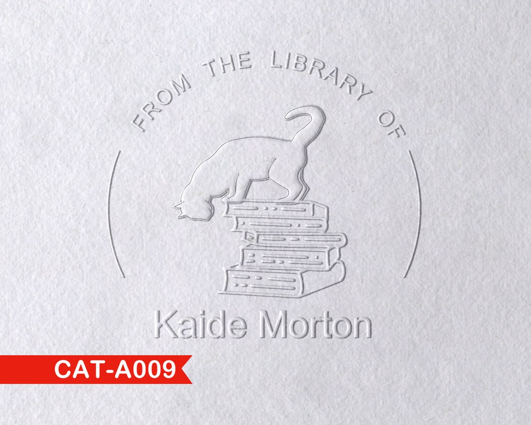 From the Library of Book Embosser Personalized, Custom Book Stamp, Library Embosser,ex Libris