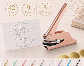 Personalized From the Library of Book Embosser, Book Stamp Embosser, Ex Libris Stamp, Rubber Stamp,Library Embosser, Great Book Lover Gift