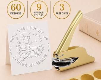Personalized Book Embosser, Custom From the Library of Book Stamp, Library Embosser, Ex Libris Book Stamp, Great Book Lover Gift