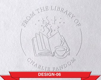 Personalized Book Embosser, Custom From the Library of Book Stamp, Library Embosser, Ex Libris Book Stamp, Great Book Lover Gift