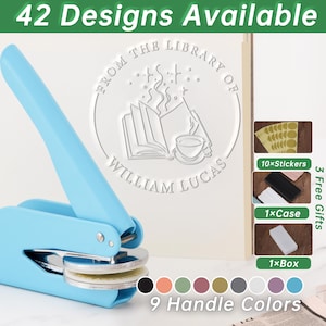 Book Embosser Personalized, Custom From the Library of Book Embosser Stamp, Library Embosser, Ex Libris Book Stamp, Great Book Lover Gif