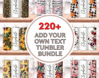 220+ Adicione seu próprio texto Copo, Floral Adicione seu nome, Texto Copo Design Wrap PNG, Sublimação Copo Skinny de 20oz, Flores coloridas png